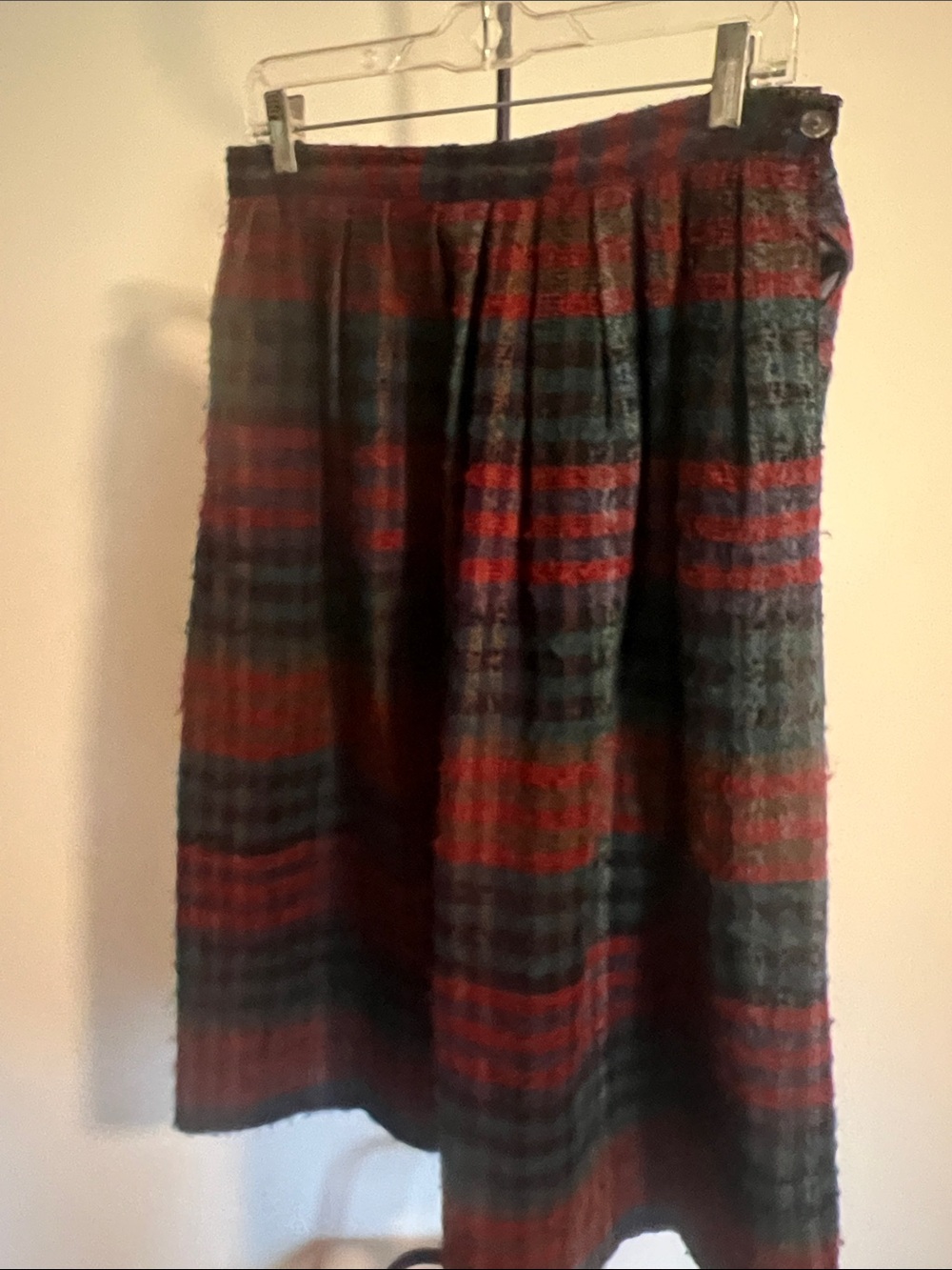 Vintage Vtg Diane Von Furstenberg Plaid Skirt